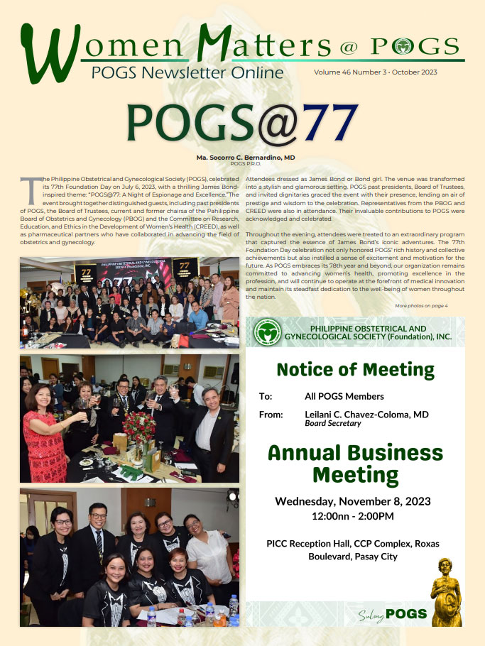 POGS Newsletter October 2023